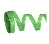 PATIKIL Metallic Glitter Ribbon Roll, 10mm x 9m Sparkly Ribbon Single Sided Cut Edge Gift Wrapping Fabric Rolls for DIY Crafts Wedding Bouquet Party Christmas Decor, Green