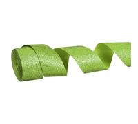 PATIKIL Metallic Glitter Ribbon Roll, 38mm x 9m Sparkly Ribbon Single Sided Cut Edge Gift Wrapping Fabric Rolls for DIY Crafts Wedding Party Bouquet Decor, Light Green