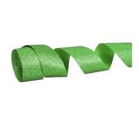 PATIKIL Metallic Glitter Ribbon Roll, 38mm x 9m Sparkly Ribbon Single Sided Cut Edge Gift Wrapping Fabric Rolls for DIY Crafts Wedding Bouquet Party Christmas Decor, Green