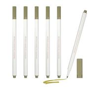 PATIKIL Metallic Marker Pens, 6Pcs Permanent Markers Medium Tip Quick Dry Paint Pen on Plastic Wood Stone Glass Canvas DIY Crafts Art Supplies for Drawing Writing Marking, Gold
