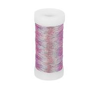 PATIKIL Metallic Thread, 100 Yards Embroidery Thread for Sewing Machine Hand Embroidery DIY Crafts Needlework Gift Wrapping Jewelry Making Decoration, Colorful Gold Purple