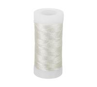 PATIKIL Metallic Thread, 100 Yards Embroidery Thread for Sewing Machine Hand Embroidery DIY Crafts Needlework Gift Wrapping Jewelry Making Decoration, White