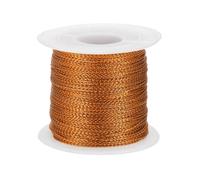 PATIKIL Metallic Tinsel Cord Rope, 1 mm x 109 Yards Orange Cord Wrapping Ribbon Non-Stretchy Strings for Gift Thread Ornament Craft Making Christmas