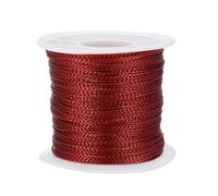 PATIKIL Metallic Tinsel Cord Rope, 1 mm x 109 Yards Red Cord Wrapping Ribbon Non-Stretchy Strings for Gift Thread Ornament Craft Making Christmas