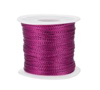 PATIKIL Metallic Tinsel Cord Rope, 1 mm x 109 Yards Rose Red Cord Wrapping Ribbon Non-Stretchy Strings for Gift Thread Ornament Craft Making Christmas