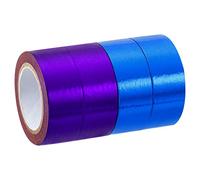 PATIKIL Metallic Washi Tape 15mm x 5m, 4 Pack Art Paper Mirror Masking Foil Sticker Self-Adhesive for DIY Art Craft Wrapping Wedding Decoration, Dark Blue,Purple