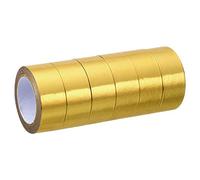 PATIKIL Metallic Washi Tape 15mm x 5m, 6 Pack Art Paper Mirror Masking Foil Sticker Self-Adhesive for DIY Art Craft Wrapping Wedding Decoration, Gold Tone
