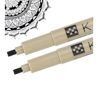 PATIKIL Micro Pen Fineliner Pens, 2Pcs 3mm Medium Point Drawing Pens Waterproof for Archival Artist Calligraphy Illustration Journaling Sketch, Black
