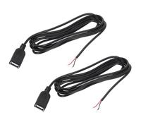 PATIKIL Micro USB Female to 2Pin Bare Wire 24AWG 200cm/79 Inch Long, 2Pcs 5V 3A Micro USB to Bare Wire Open End Pigtail Power Cable for Car DIY Repair Equipment Installed Replace