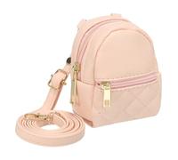 PATIKIL Mini Backpack Cute Cosmetic Bag for Women, PU Leather Creative Crossbody Bag with Lanyard for Makeup Key Card Data Cable Organizer Zipper Coin Pouch, Light Pink