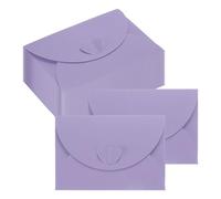 PATIKIL Mini Card Envelopes 105x72mm, 24PCS Cute Envelopes Holder with Heart Clasp for Birthday Weddings Favors Business Greeting Cards, Purple