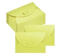 PATIKIL Mini Card Envelopes 105x72mm, 50PCS Cute Envelopes Holder with Heart Clasp for Birthday Weddings Favors Business Greeting Cards, Light Green