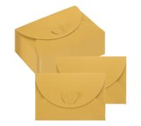 PATIKIL Mini Card Envelopes 105x72mm, 50PCS Cute Envelopes Holder with Heart Clasp for Birthday Weddings Favors Business Greeting Cards, Gold