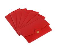 PATIKIL Mini Envelopes, 24 Pack Small Gift Card Holders Retro Gold Heart Business Invitation Envelopes for Wedding Birthday, Red