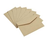 PATIKIL Mini Envelopes, 60 Pack Paper Blank Small Items Storage Business Card Holder for Greeting Note Party, Brown