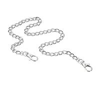 PATIKIL Mini Purse Chain with Lobster Clasps 20 Inch, Nickel Plated Metal Strap for Shoulder Crossbody Wallet Handbag, Silver