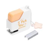 PATIKIL Mini Stapler with Staples, Small Stapler Cute Tiny Portable Pocket Set 10 Sheet Capacity Foldable with 40pcs Staples for Desktop Travel Classroom Office Supplies Gift, Orange