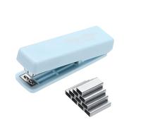 PATIKIL Mini Stapler with Staples, Small Stapler Cute Tiny Portable Pocket Set 10 Sheet Capacity Foldable with 1000pcs Staples for Desktop Travel Classroom Office Supplies Gift, Blue