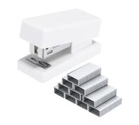 PATIKIL Mini Stapler with Staples, Small Stapler Cute Tiny Portable Pocket Set 20 Sheet Capacity with 1000pcs Staples for Desktop Travel Classroom Office Supplies, White