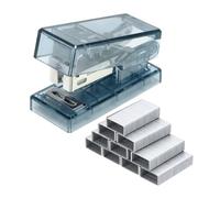 PATIKIL Mini Stapler with Staples, Small Stapler Cute Tiny Portable Pocket Set 20 Sheet Capacity with 1000pcs Staples for Desktop Travel Classroom Office Supplies, Clear Blue