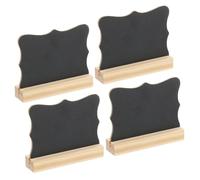 PATIKIL Mini Tabletop Chalkboard Signs, 4Pcs Small Chalkboard Signs with Easel Stand Double Side Wooden Irregular Shape Chalkboard for Food Labels Party Weddings Event Decorations