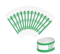 PATIKIL Money Bands, 50 Pcs Dollar Bill Wrappers Self-Adhesive Money Straps Self Sealing Bill Straps Sleeves for 50 Dollar Wrappers Organizer, Green (7.6 x 1.2 Inch)