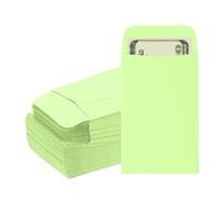 PATIKIL Money Envelope, 100 Pack 3.5" x 2.2" Cash Envelopes Money Holder Bags Budgeting Saving Challenge Letter for Gift Coins Checks Tickets Jewelry Passport Card, Light Green