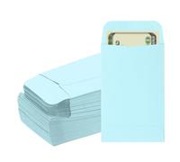PATIKIL Money Envelope, 100 Pack 3.5" x 2.2" Cash Envelopes Money Holder Bags Budgeting Saving Challenge Letter for Gift Coins Checks Tickets Jewelry Passport Card, Light Blue