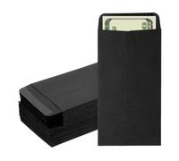 PATIKIL Money Envelope, 100 Pack 6.5" x 3.5" Cash Envelopes Money Holder Bags Budgeting Saving Challenge Letter for Gift Coins Checks Tickets Jewelry Passport Card, Black