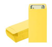 PATIKIL Money Envelope, 100 Pack 6.5" x 3.5" Cash Envelopes Money Holder Bags Budgeting Saving Challenge Letter for Gift Coins Checks Tickets Jewelry Passport Card, Light Yellow