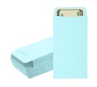 PATIKIL Money Envelope, 100 Pack 6.5" x 3.5" Cash Envelopes Money Holder Bags Budgeting Saving Challenge Letter for Gift Coins Checks Tickets Jewelry Passport Card, Light Blue