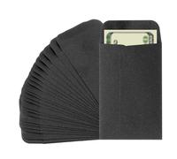 PATIKIL Money Envelope, 25 Pack 3.5" x 2.2" Cash Envelopes Money Holder Bags Budgeting Saving Challenge Letter for Gift Coins Checks Tickets Jewelry Passport Card, Black