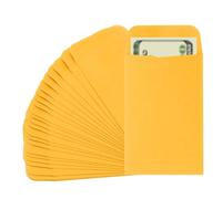 PATIKIL Money Envelope, 25 Pack 3.5" x 2.2" Cash Envelopes Money Holder Bags Budgeting Saving Challenge Letter for Gift Coins Checks Tickets Jewelry Passport Card, Deep Yellow