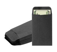 PATIKIL Money Envelope, 50 Pack 3.5" x 2.2" Cash Envelopes Money Holder Bags Budgeting Saving Challenge Letter for Gift Coins Checks Tickets Jewelry Passport Card, Black