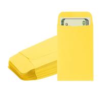 PATIKIL Money Envelope, 50 Pack 3.5" x 2.2" Cash Envelopes Money Holder Bags Budgeting Saving Challenge Letter for Gift Coins Checks Tickets Jewelry Passport Card, Light Yellow