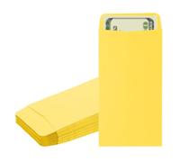 PATIKIL Money Envelope, 50 Pack 6.5" x 3.5" Cash Envelopes Money Holder Bags Budgeting Saving Challenge Letter for Gift Coins Checks Tickets Jewelry Passport Card, Light Yellow