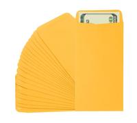 PATIKIL Money Envelope, 50 Pack 6.5" x 3.5" Cash Envelopes Money Holder Bags Budgeting Saving Challenge Letter for Gift Coins Checks Tickets Jewelry Passport Card, Deep Yellow