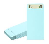PATIKIL Money Envelope, 50 Pack 6.5" x 3.5" Cash Envelopes Money Holder Bags Budgeting Saving Challenge Letter for Gift Coins Checks Tickets Jewelry Passport Card, Light Blue