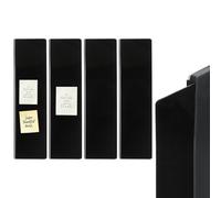 PATIKIL Monitor Memo Board, Black L Shape Self-Adhesive Sticky Note Holder Side Note Attachment Computer Accessories for Home Office Computer Monitor Screen, 4 Pcs