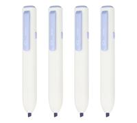 PATIKIL Mother-of-Pearl Purple Highlighter, 4 Pcs Retractable Highlighters Click High Lighters No Bleeds Chisel Tip Colored Markers for Note Taking Underline Drawing (AHMF0601E2)
