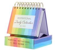 PATIKIL Motivational Calendar, Daily Flip Calendar with Inspirational Quotes Perpetual Calendar for Desk Accessories Gifts for Women, Colorful