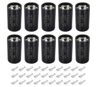 PATIKIL Motor Start Capacitor, 10 Pcs 108-130uf 250V 50/60Hz CD60 Run Capacitor for Electric Motor Starts, Black