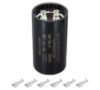 PATIKIL Motor Start Capacitor, 108-130uf 250V 50/60Hz CD60 Run Capacitor for Electric Motor Starts, Black