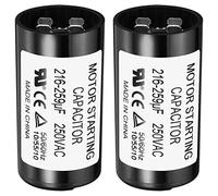 PATIKIL Motor Start Capacitor, 2 Pack 216-259uF/Mfd 250V 50/60Hz CD60 Run Capacitor Motor Starting Capacitor for Electric Motor Starts Running