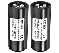 PATIKIL Motor Start Capacitor, 2 Pack 270-324uF/Mfd 250VAC 50/60Hz CD60 Run Capacitor for Electric Motor Starts Running