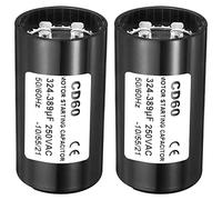 PATIKIL Motor Start Capacitor, 2 Pack 324-389uF/Mfd 250VAC 50/60Hz CD60 Run Capacitor Motor Starting Capacitor for Electric Motor Starts Running