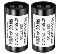 PATIKIL Motor Start Capacitor, 2 Pack 47-56uF/Mfd 250V 50/60Hz CD60 Run Capacitor