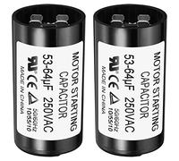 PATIKIL Motor Start Capacitor, 2 Pack 53-64uF/Mfd 250V 50/60Hz CD60 Run Capacitor