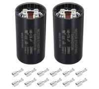 PATIKIL Motor Start Capacitor, 2 Pcs 145-174uf 250V 50/60Hz CD60 Run Capacitor for Electric Motor Starts, Black