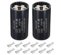 PATIKIL Motor Start Capacitor, 2 Pcs 161-193uF/Mfd 110-125V 50/60Hz CD60 Run Capacitor Motor Round Starting Capacitor for Electric Motor Starts Running